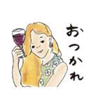 チルウェイブな女子いらすと（個別スタンプ：4）