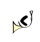 ホルン文字、黄1（個別スタンプ：8）