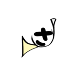 ホルン文字、黄1（個別スタンプ：11）