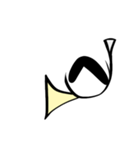 ホルン文字、黄1（個別スタンプ：29）