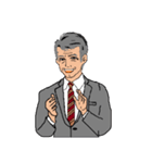 働く男性シリーズ：シルバー JW（個別スタンプ：3）