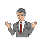 働く男性シリーズ：シルバー JW（個別スタンプ：6）