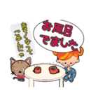 色々なねことみりこの挨拶,気遣いの言葉②（個別スタンプ：11）