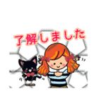色々なねことみりこの挨拶,気遣いの言葉②（個別スタンプ：19）