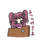 女の子(ミニキャラ) 2（個別スタンプ：4）