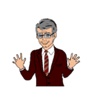 働く男性シリーズ：シルバー グラス JW（個別スタンプ：8）