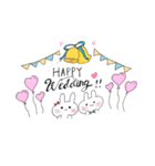 Happy wedding〜おめでとうさちゃん〜（個別スタンプ：2）