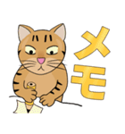 Tabby Milktea Cat (日本語)（個別スタンプ：36）