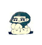 すきっ歯の女の子ともぶ（個別スタンプ：1）
