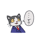 スーツ猫(ハチワレ)その2（個別スタンプ：8）