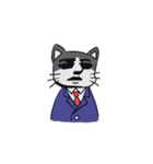 スーツ猫(ハチワレ)その2（個別スタンプ：13）