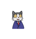 スーツ猫(ハチワレ)その2（個別スタンプ：20）