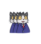 スーツ猫(ハチワレ)その2（個別スタンプ：23）