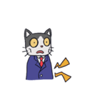 スーツ猫(ハチワレ)その2（個別スタンプ：24）