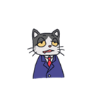 スーツ猫(ハチワレ)その2（個別スタンプ：25）