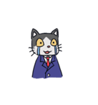 スーツ猫(ハチワレ)その2（個別スタンプ：29）