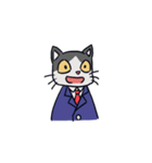 スーツ猫(ハチワレ)その2（個別スタンプ：31）