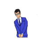 働く男性シリーズ：ミドル グラス JW（個別スタンプ：5）