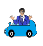 働く男性シリーズ：ミドル グラス JW（個別スタンプ：19）