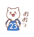 背番号23番 青ユニフォームねこ【返事編】（個別スタンプ：26）