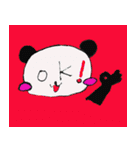 かわいい顔文字パンダちゃー（個別スタンプ：5）