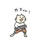 スケートボードが好きなねこ(白Tver)（個別スタンプ：8）