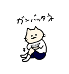 スケートボードが好きなねこ(白Tver)（個別スタンプ：10）