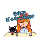 黒ねこ大好き少女[よく使う言葉]（個別スタンプ：12）