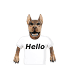 Tシャツ犬（個別スタンプ：1）