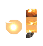 太陽が月が子猫たちに輝く（個別スタンプ：3）