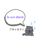 フランス語であいさつするネコ・日常（個別スタンプ：5）