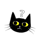 黒猫の顔のデッサン（個別スタンプ：10）