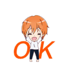 アニメキャラ風 40人の萌え絵スタンプ（個別スタンプ：1）