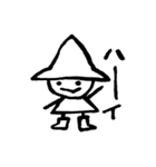 白い小人ちゃん【シンプル編】（個別スタンプ：1）