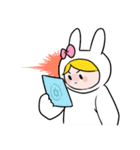 タロット占いをするウサギ（文字なし）（個別スタンプ：3）