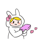 タロット占いをするウサギ（文字なし）（個別スタンプ：6）