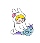 タロット占いをするウサギ（文字なし）（個別スタンプ：11）