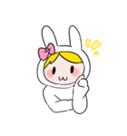 タロット占いをするウサギ（文字なし）（個別スタンプ：20）