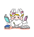 タロット占いをするウサギ（文字なし）（個別スタンプ：27）