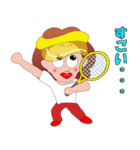 テニス大好き女子（個別スタンプ：8）