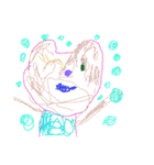 ひとりの子供が描いた絵（個別スタンプ：1）