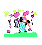 ひとりの子供が描いた絵（個別スタンプ：9）