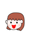 日常的に使える！ボブの女の子のスタンプ！（個別スタンプ：1）