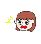 日常的に使える！ボブの女の子のスタンプ！（個別スタンプ：7）