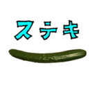 きゅうり 一本 と 手書き文字（個別スタンプ：22）