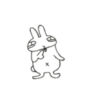 無関心ウサギと愉快な仲間（個別スタンプ：11）