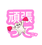 まーたん 九州熊本弁 ビビりツリ目ネコ（個別スタンプ：3）