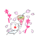 桜を愛する白猫「さくらのすけ」（個別スタンプ：40）