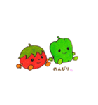 トマトくんとピーマンちゃん（個別スタンプ：8）