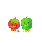 トマトくんとピーマンちゃん（個別スタンプ：34）